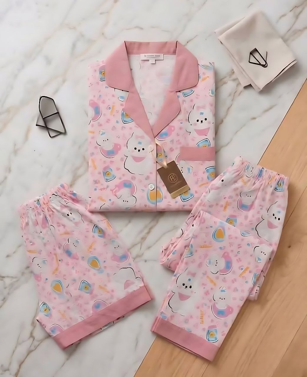 Shein 3-Piece Cute Pajama Set
